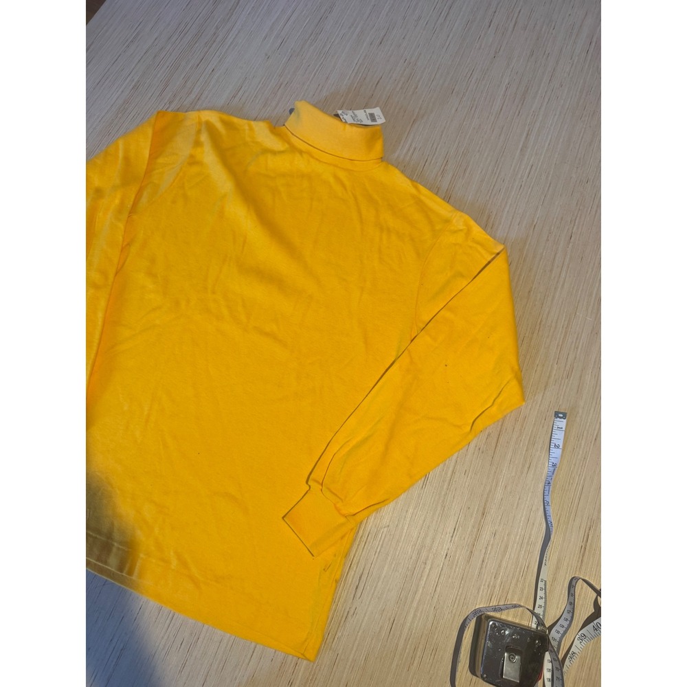 Vintage Field Gear Mens Yellow Turtleneck Shirt Cotton Made USA Size 20 NWT 44
